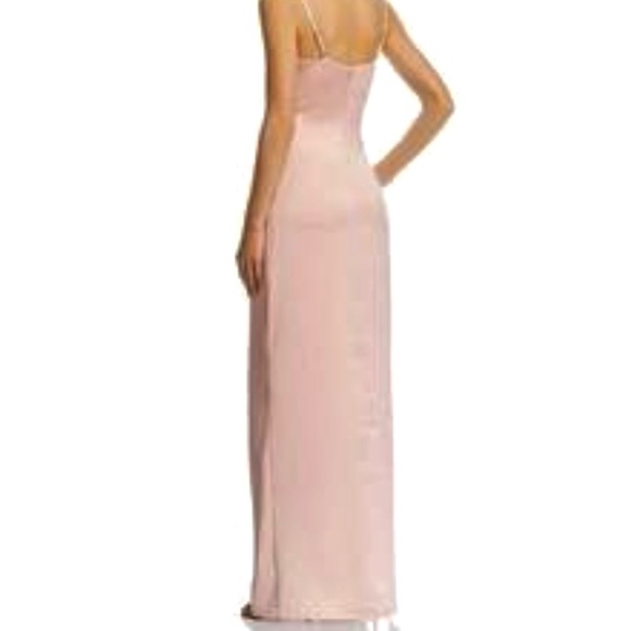 Laundry by Shelli Segal blush ruched satin gown size 2 - Picture 5 of 8